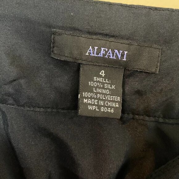 Alfani 100% Silk Black Baby Doll Tank Top Size 4 - Picture 3 of 7